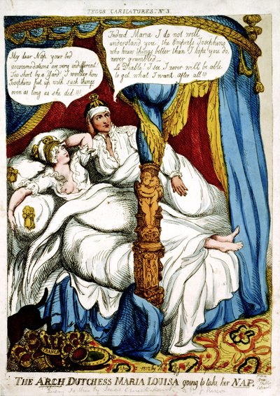 The Arch Duchess Maria Louisa Going to Take Her Nap by Isaac Cruikshank